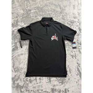 Jordan Polo Shirt Mens Medium Black Nike Air CK2228-010 Standard Fit Casual New
